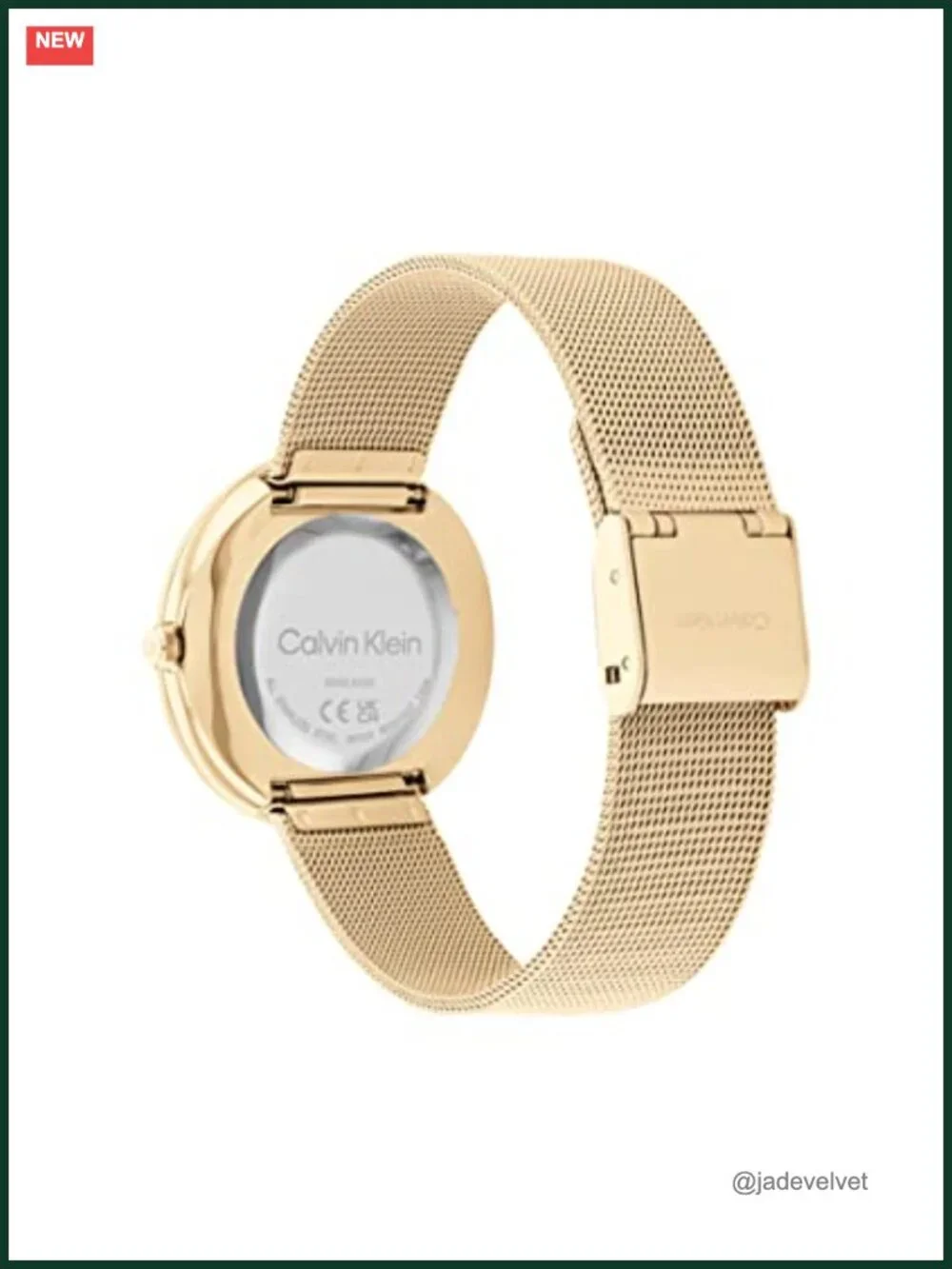 Women's Gold Plated Stainless Steel Quartz Watch with Crystal Mineral Glass